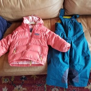 Patagonia jacket and snow bib